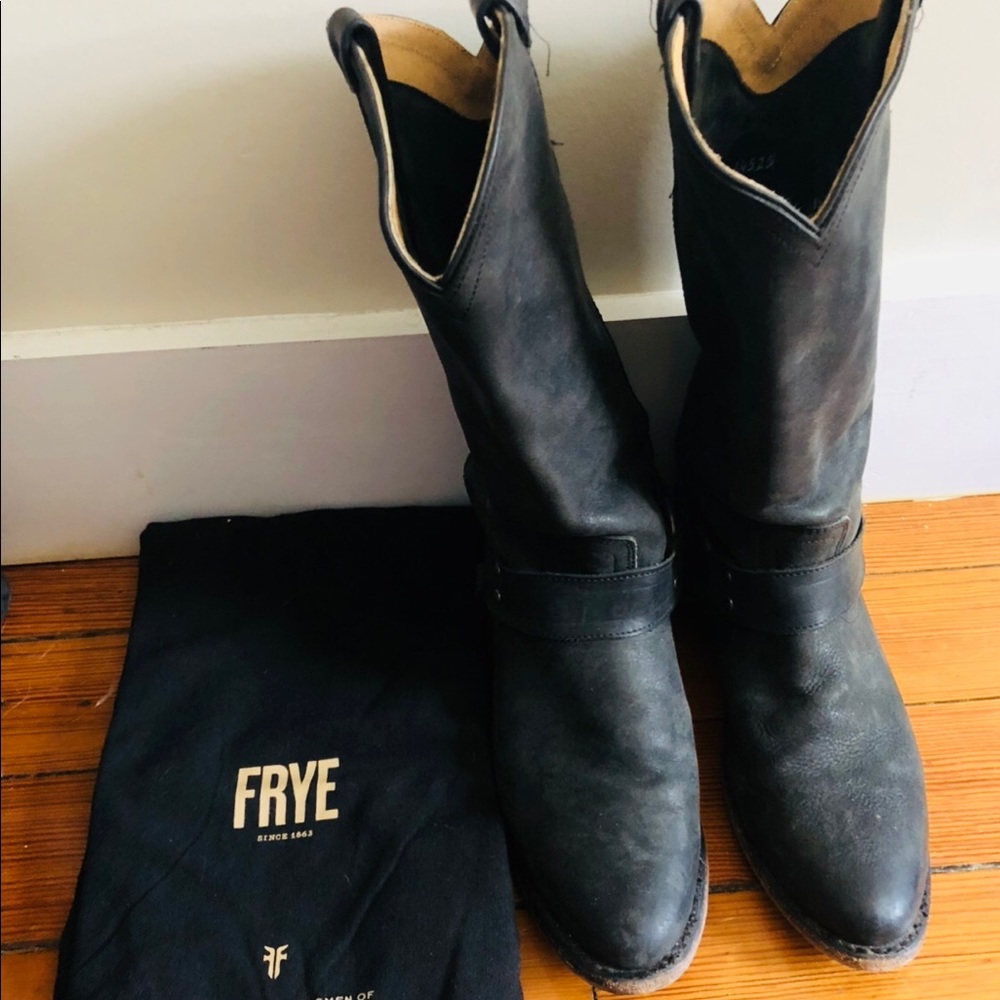 Frye Women’s Black Tall Harness Boots